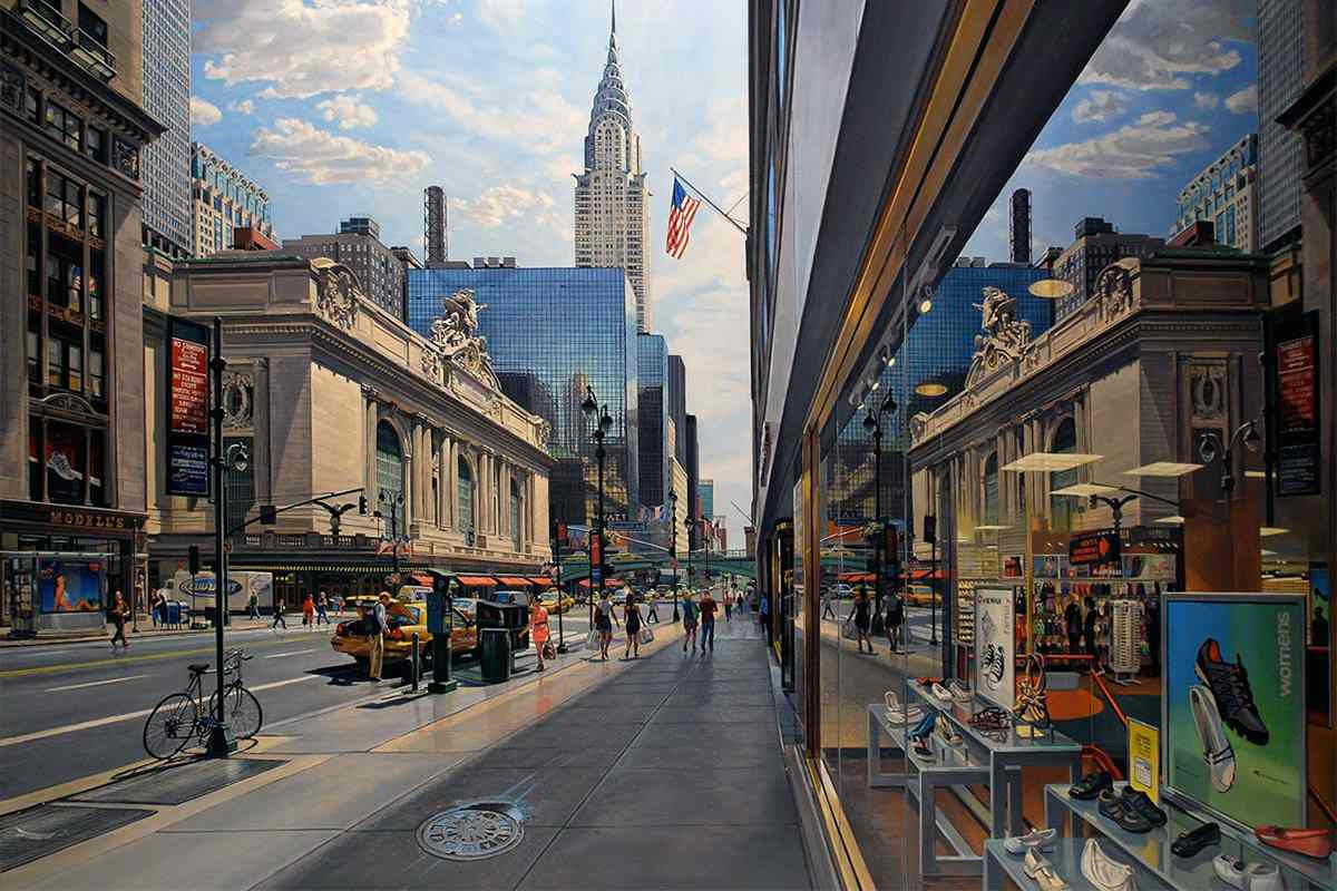 Photorealistic painting 'Grand Central', by Robert Neffson, 2009