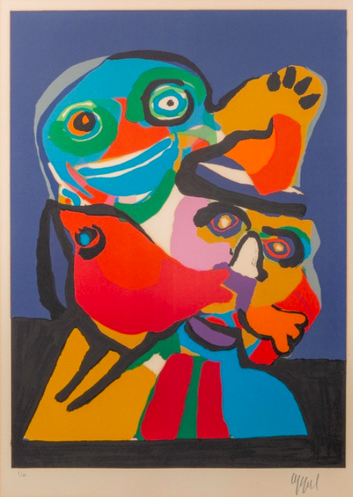 Lithograph by Karel Appel, Abstraction, 1960 - 1970