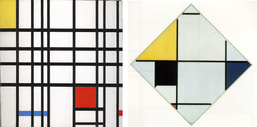 Geometrische, abstrakte Gemälde von Piet Mondriaan