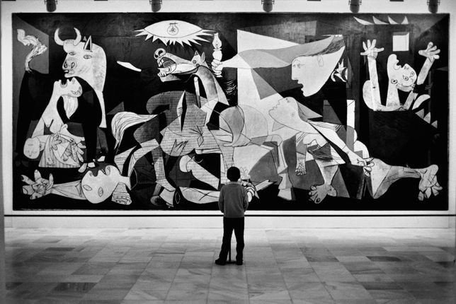 One of the most famous Cubist paintings 'Guernica', painted by Pablo Picasso in 1937