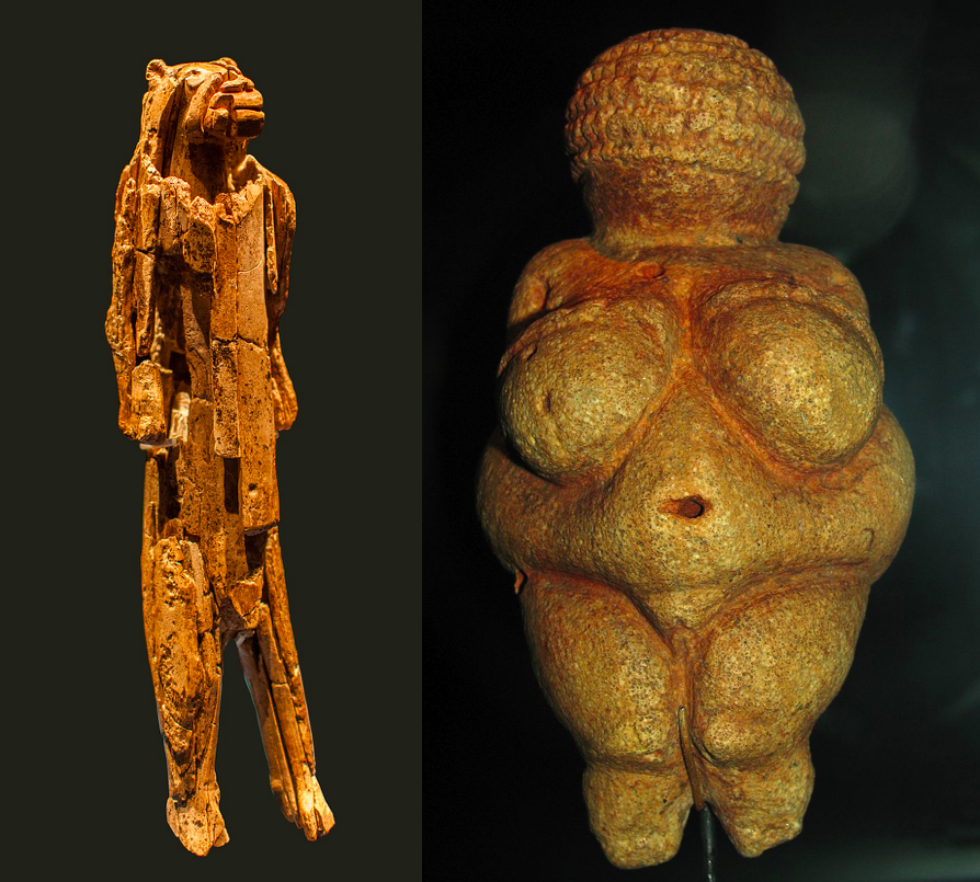 Die ersten primitiven Formen der Skulptur 