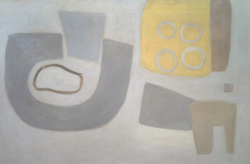 Minimalistic painting by Agnes Martin, Dancer No. I (L.T.), c.1956, oil on board