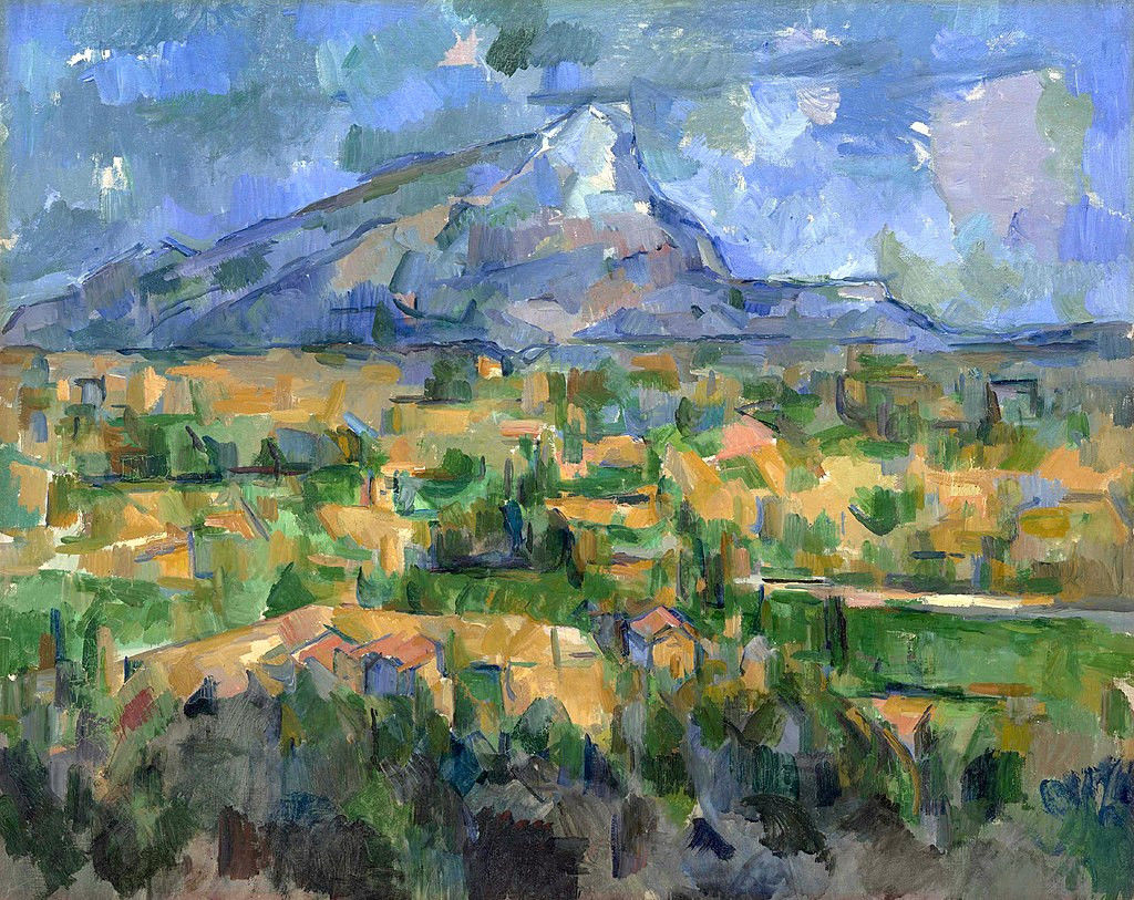 One of the first Cubist paintings by Paul Cézanne - Montagne Saint-Victoire 1904