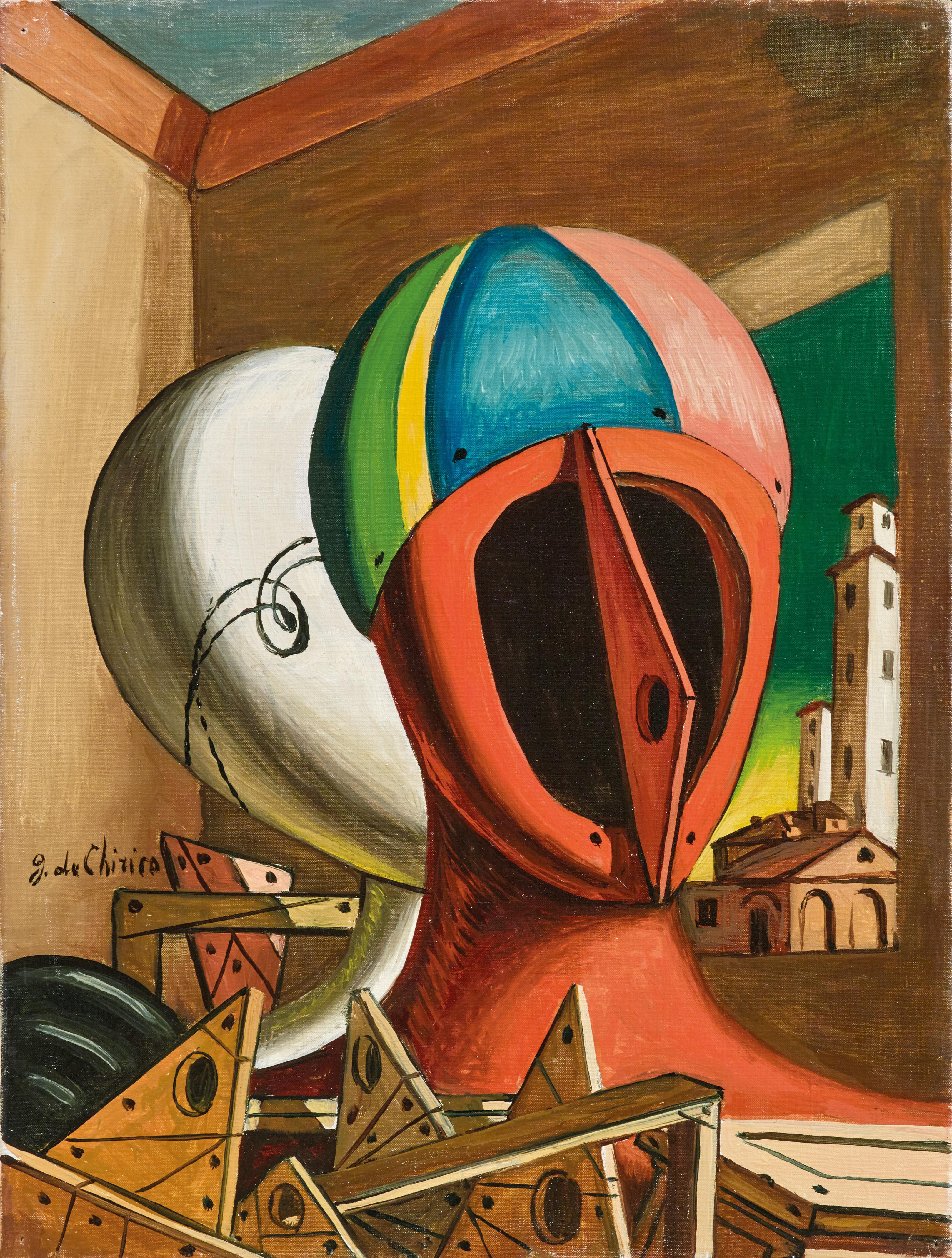 Surreale Malerei von Giorgio de Chirico, Oreste e Pilade, 1955-1960