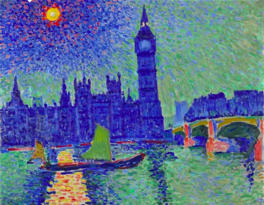 Big Ben, London - Painting by Andre Derain - Fauvism Art