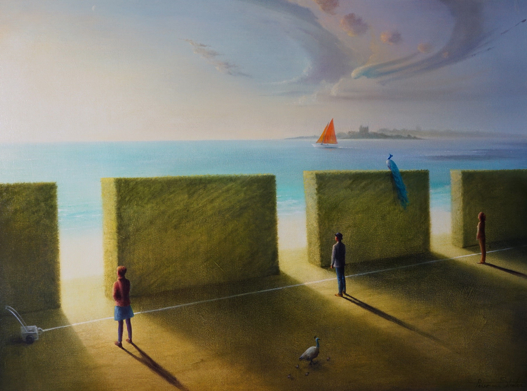  Want to buy a magical realistic painting? See also the painting by Peter van Straten, 'The Line, 2020 (90 x 120 x 3 cm).